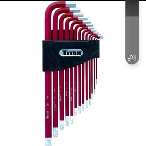 TITAN LONG DETENT BALL-END ALLEN HEX KEY SET. 12 PIECE SET.